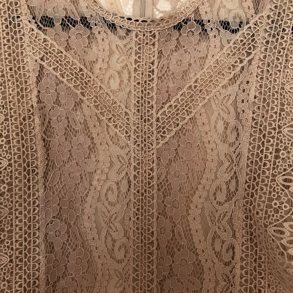 Zara Lace Shell, Dusty Pink, Size XL - Picture 2 of 3
